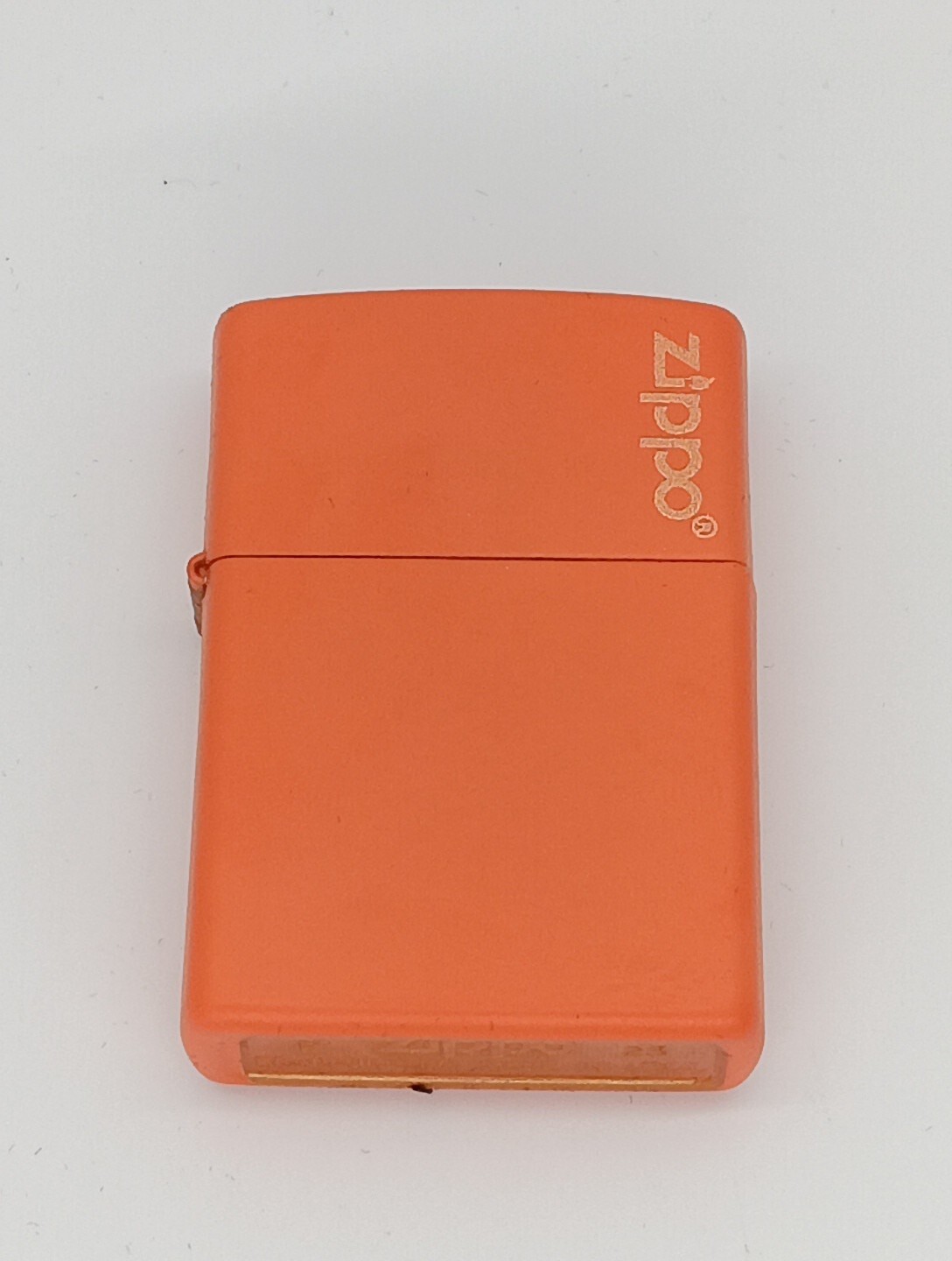 Zippo Authentic Orange Matte Logo 231zl Lighter, Flints, Lighter Fluid