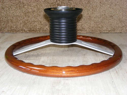 Holzlenkrad Sportlenkrad Lenkrad Holz 380mm Nabe Volvo P1800 P1800ES NEU - Picture 7 of 8
