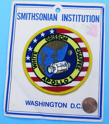 NASA PATCH vtg APOLLO 1 Grissom White Chafee Smithsonian Air & Space MOC - 3.5''