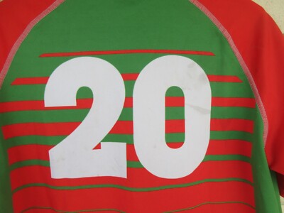 Maillot rugby porté n°20 PROACT Midi Pyrénées FFR rouge vert XL