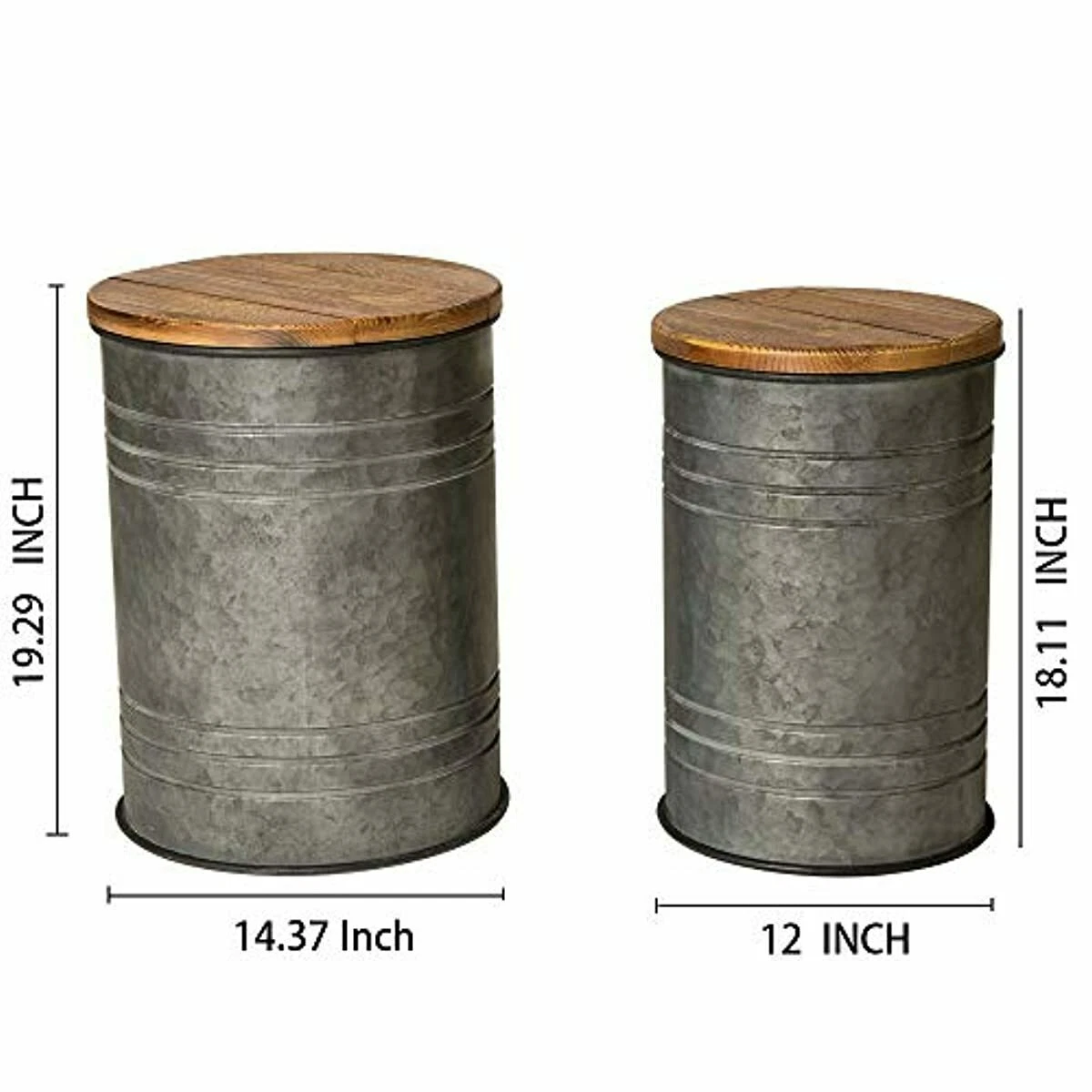 Glitzhome farmhouse galvanized metal storage online