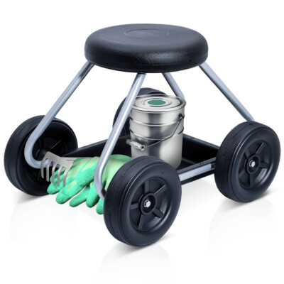 WENKO Rollsitz Gartensitz Arbeitshocker rollbar Bad Haushalt Gärtner Sitz Secura