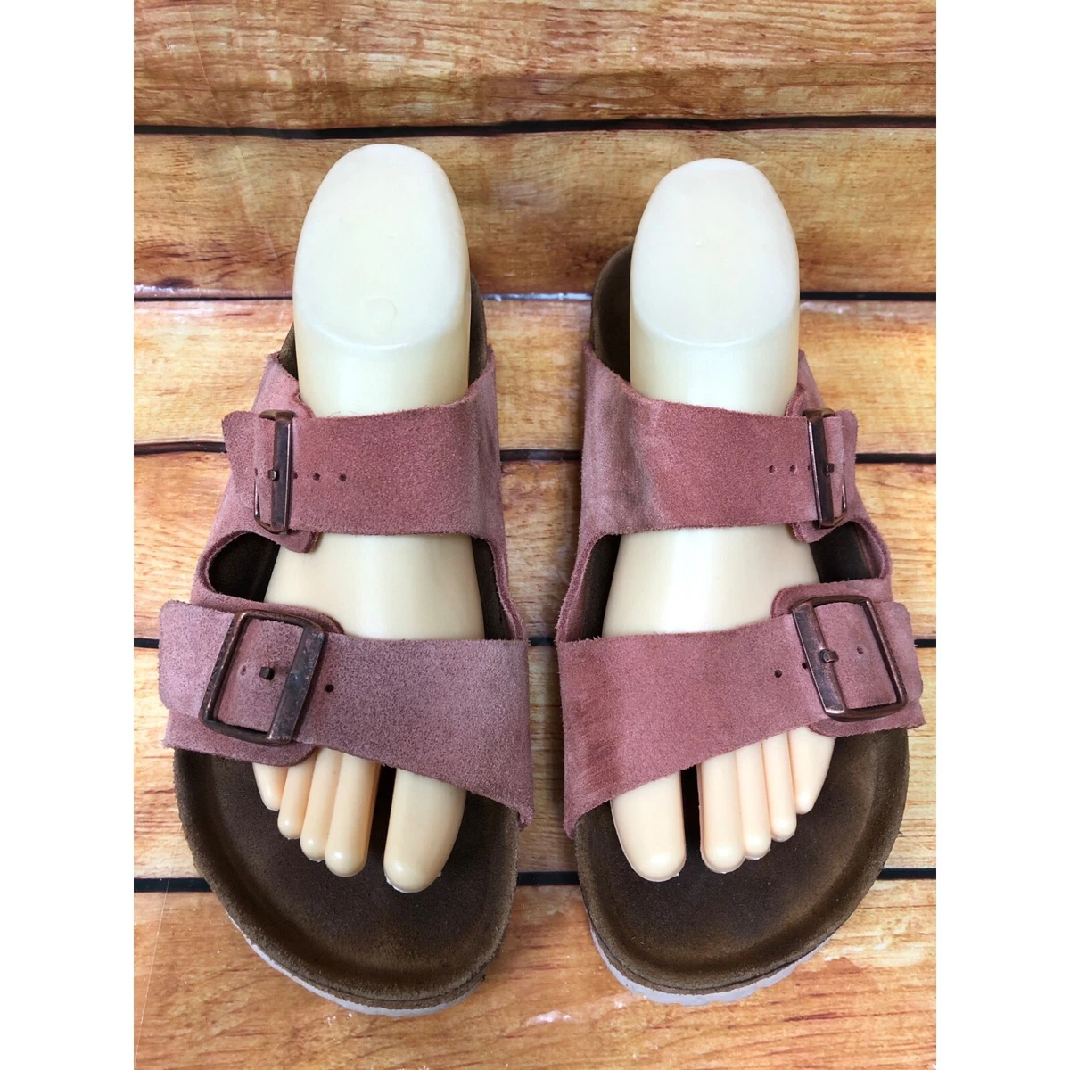 Birkenstock Arizona Dusty Rose Pink Suede Soft Footbed Sandals