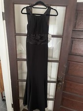 NWT David s Bridal Formal Sleeveless Black Chiffon Dress Sz 2