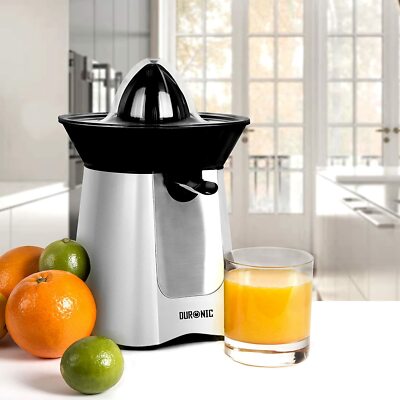 Duronic Citrus Fruit Juicer JE6SR Silver 100W Powerful Citrus Press Juicer / Jui