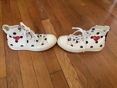 Converse x Comme des Garcons PLAY Shoes Women's 5 Men s 3 White High Top