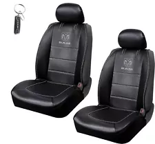 NEW 2PC ELITE RAM CAR TRUCK FRONT SEAT COVERS & 1 KEY CHAIN