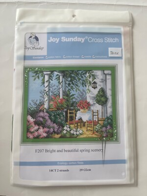 Joy Sunday Kreuzstich-Set - helle und schöne Frühlingsszenerie F207