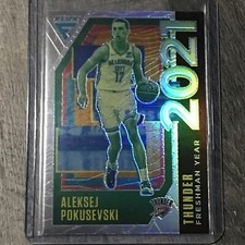 2020-21 Flux ALEKSEJ POKUSEVSKI Freshman Year 2021 Card #18 Silver Prizm OKC