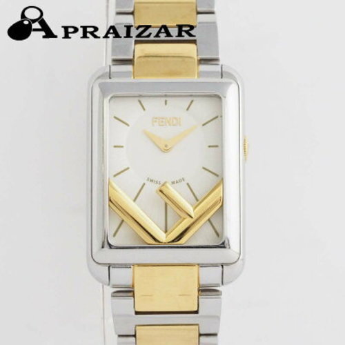 Fendi Womens Run Away rectangle Silver Gold 36mm Bracelet Fashion