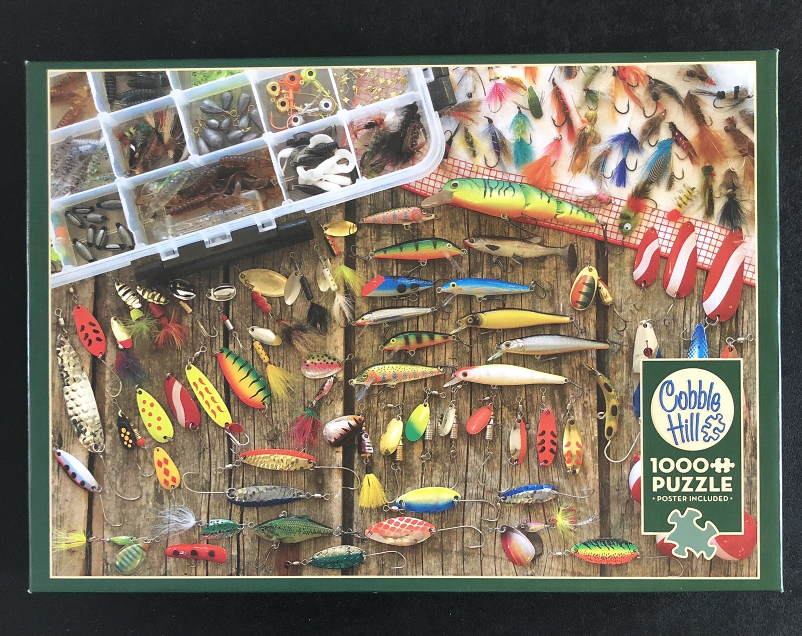 Cobble Hill Fishing Lures Jigsaw Puzzle 1000 Piece 26" x 19" Missing 1