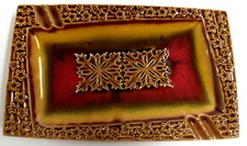 Japanese Rectangular Ashtray 10" x 6" Please Read