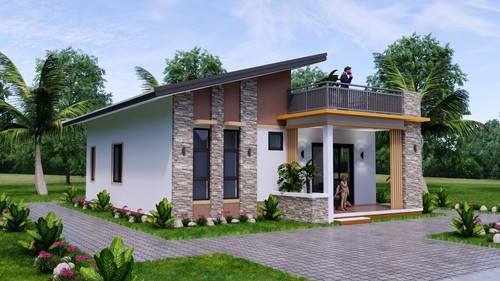 26x36 Feet Small House Plan 8x11 Meter 3 Beds 2 Baths Shed PDF (A4 Hard Copy) - Picture 5 of 11