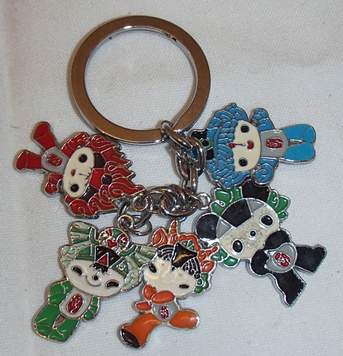 Beijing Olympics 2008 Five Good Luck Fuwa Mascot Charm
