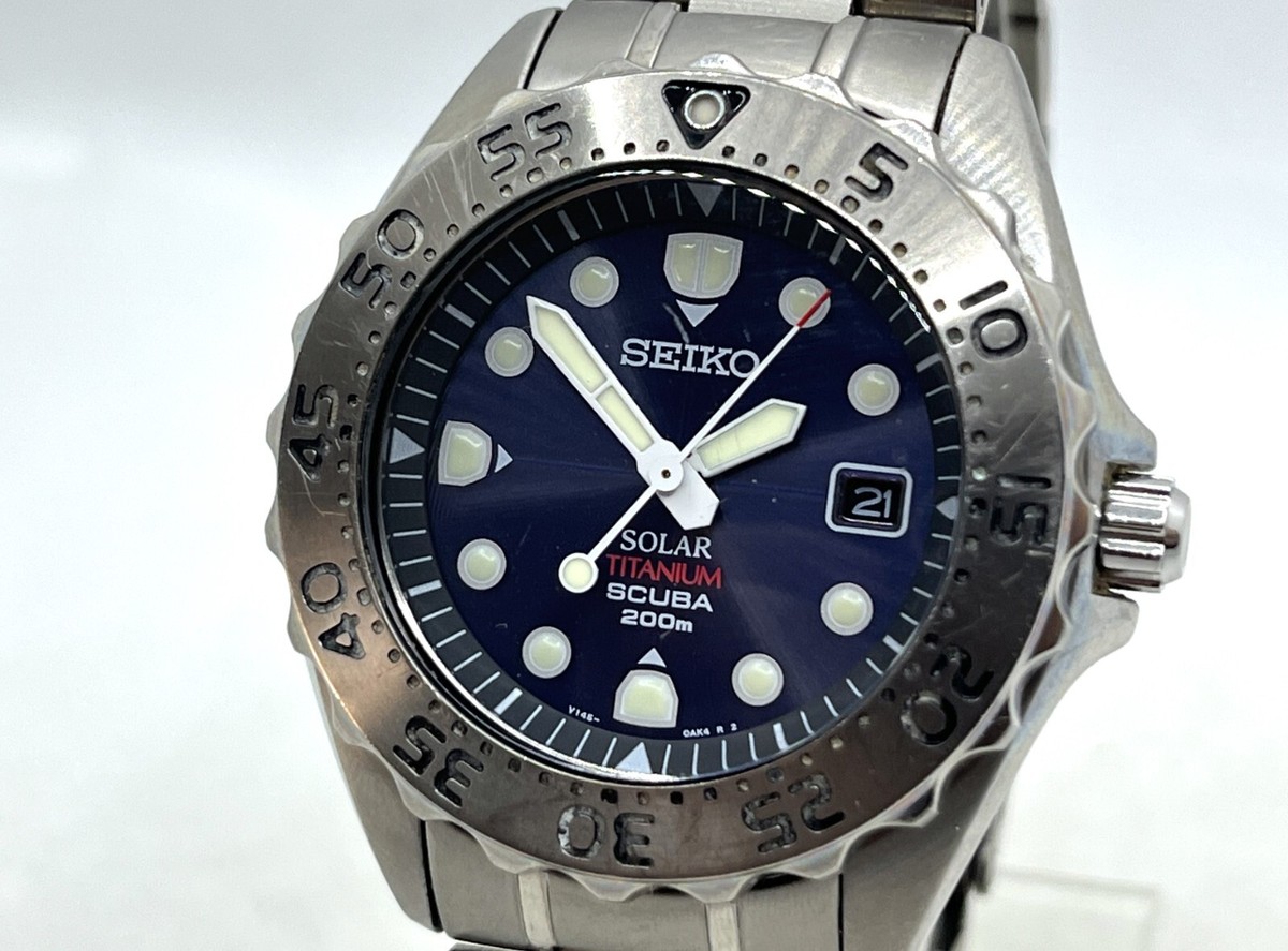 時計 SEIKO SOLAR V145-0CB0 MENS QUARTZ ❌❌SOLD-TERJUAL❌❌ Seiko Solar Blue Dial V147 0AL0