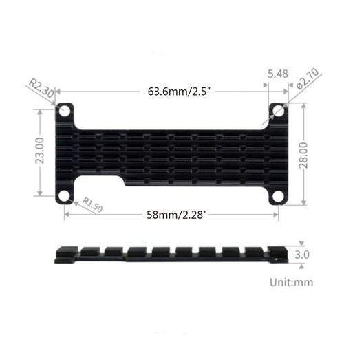 Kit dissipateurs thermiques en alliage d'aluminium avec coussin thermique pour zéro pour W, zéro - Photo 8/8