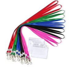 Durably Woven Lanyards  Vertical ID Badge Holders Premium Quality Waterproo...