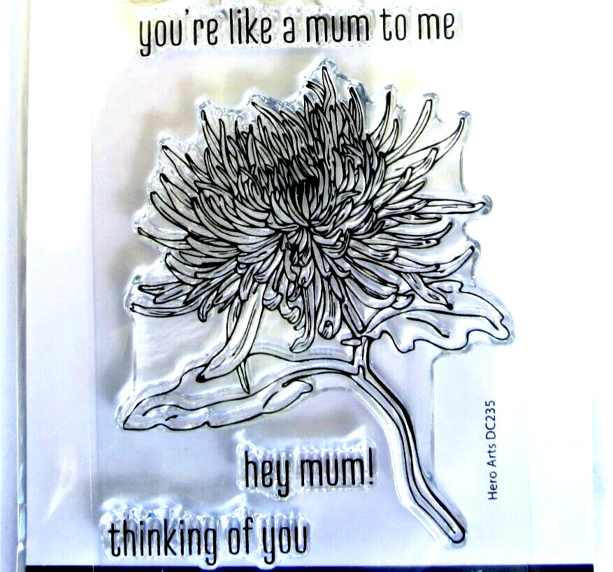 Juego de troqueles de metal fino y estampado de flores florales de mamá de Hero Arts DC235 ¡NUEVO! Foto 2 de 3