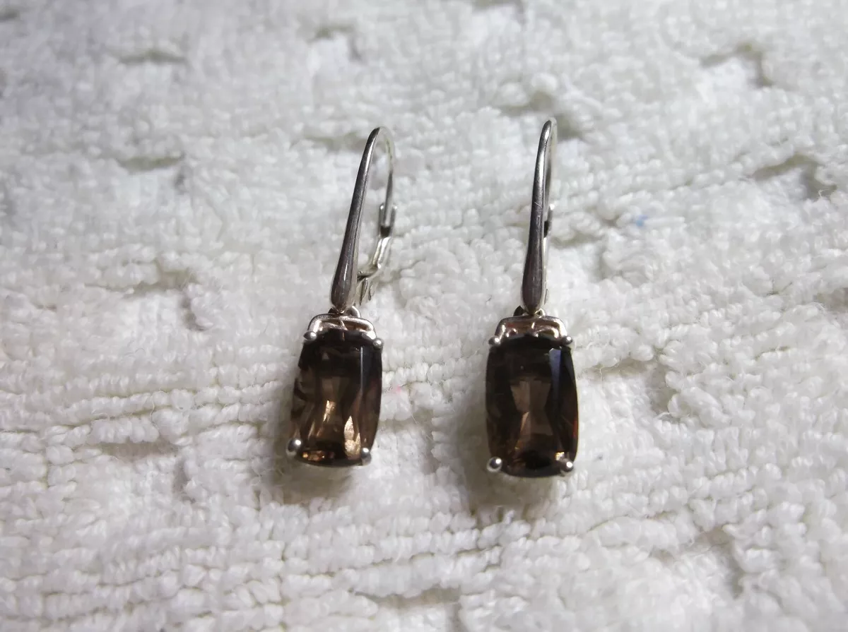Smoky topaz deals earrings