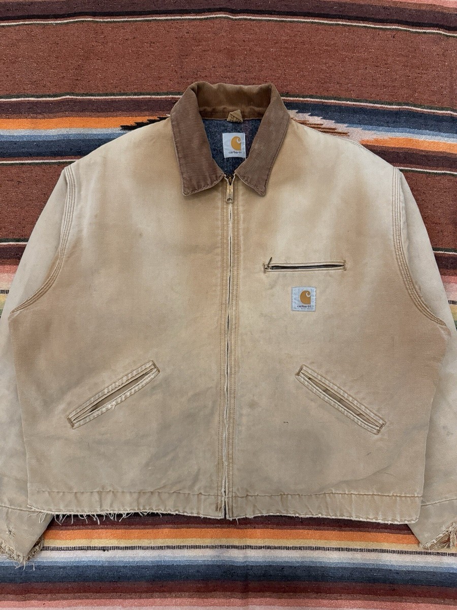 ジャケット・アウター 00s unknown Detroit jacket fade Vintage Carhartt Faded Brown Detroit Style Jacket - Etsy