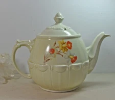 Vintage Hall China Jonquil Pattern Drip-O-Lator Tea Pot Enterprise Aluminum