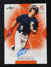 2021 Leaf PG Parker Brosius Orange 10/30 Auto Rookie Prospect Georgia Tech BAPB1