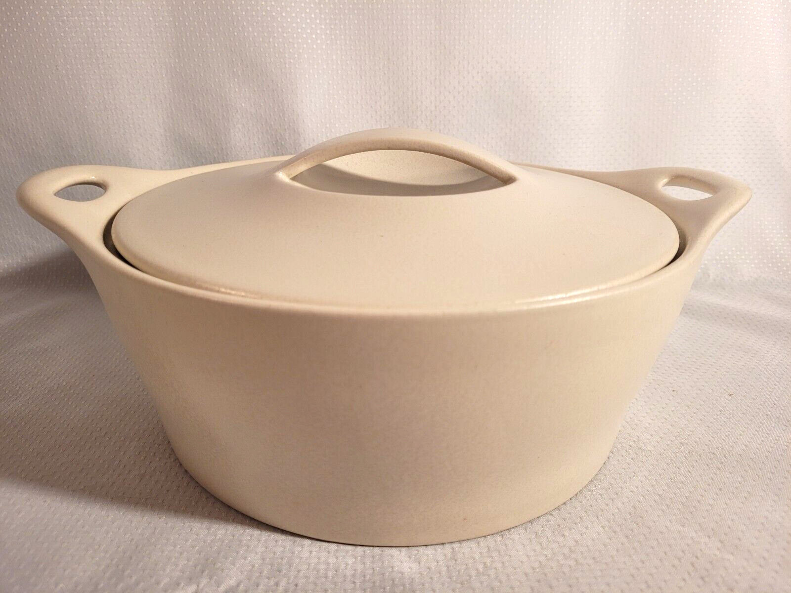 Corning Creations Cream Beige Round Matte Stoneware Baking Dish