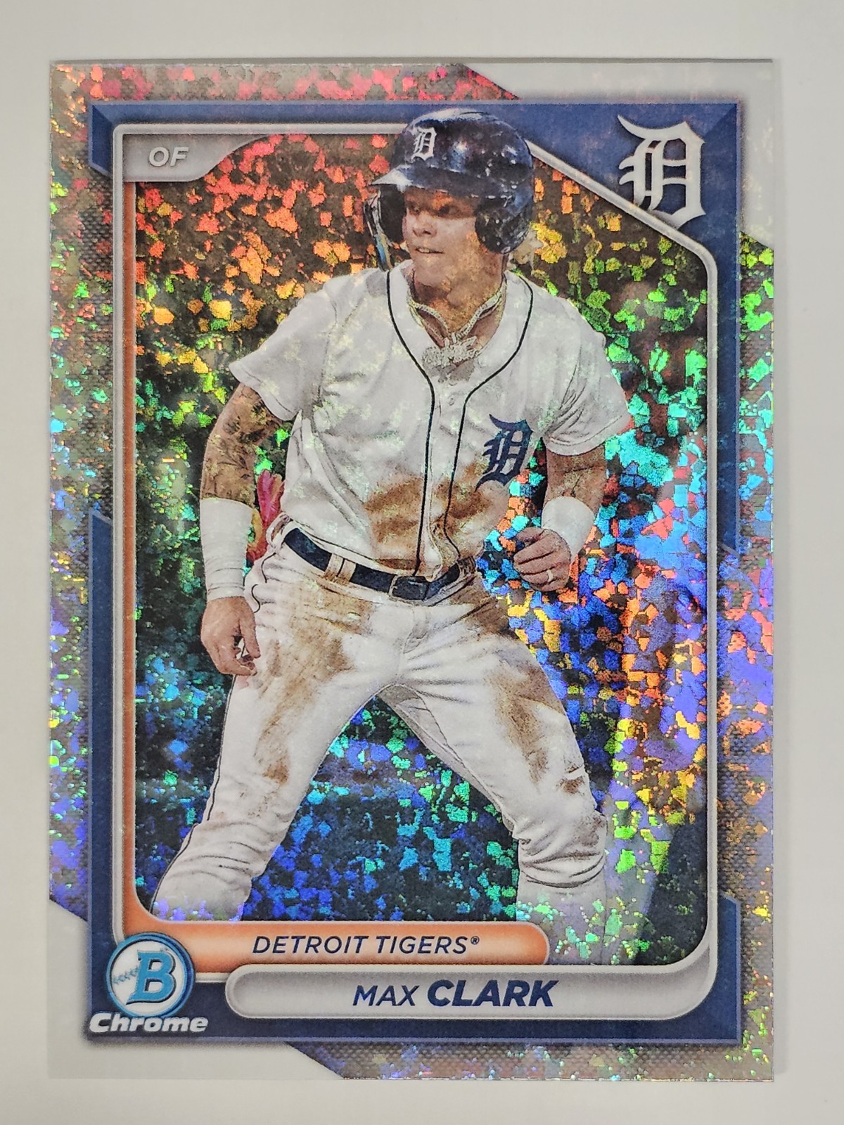 2024 Bowman Chrome Prospects #BCP-74 Max Clark Mini-Diamond Refractor Tigers
