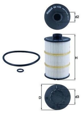 MAHLE Oil Filter For AUDI BENTLEY A6 Avant A7 Sportback A8 4G 4H C7 079198405D