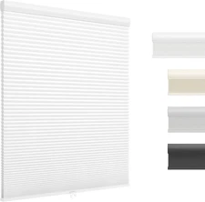 Light Filtering Cordless Cellular Shades, Honeycomb Blinds Indoor Window 26x48
