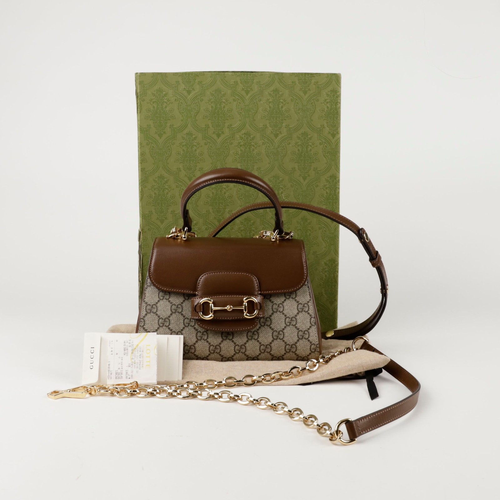 Gucci Horsebit 1955 Mini Top Handle Tote Shoulder Bag 150319319 [U]