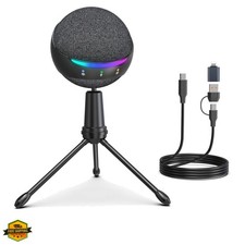 RGB USB Microphone for iPhone/PC,Mic for Phon...