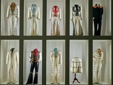 Elvis Museum showing jumpsuits he wore onstage Graceland, mansion 13.8-acre