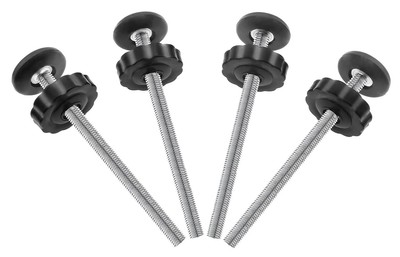4Pcs Universal Baby Gate Threaded Spindle Rod, M8 (8mm) Replacement Black 