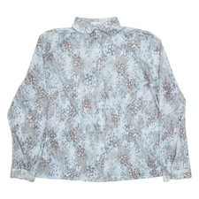 VIVINA Camicia Donna Grigia Con Motivo Pazzo A Maniche Lunghe M