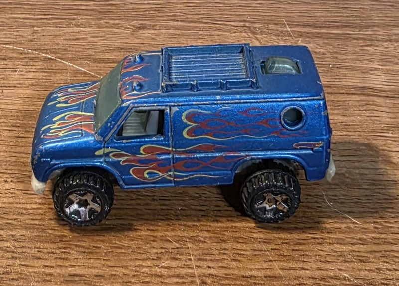 Hot wheels Blue Flame Van Vintage 1977 Diecast Malaysia 