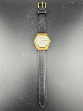 Seiko Grand Quartz Mens Gold Dial Day Date Eng/Kanji 35mm Quartz Watch 9943-8020 8