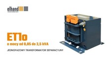 Trafo 1-phasig Trennwand Typ ET1S-0,25 400/230/115V