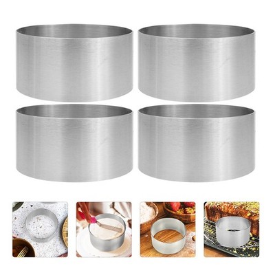 4 Pcs Edelstahl Backwerkzeug Tortenringe Kuchen Ringform Formen Zum Backen