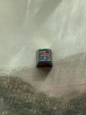 KeebLife KL23 Metal Artisan Keycap 2023 Oil Slick Rainbow CNC Aluminum MX Rare