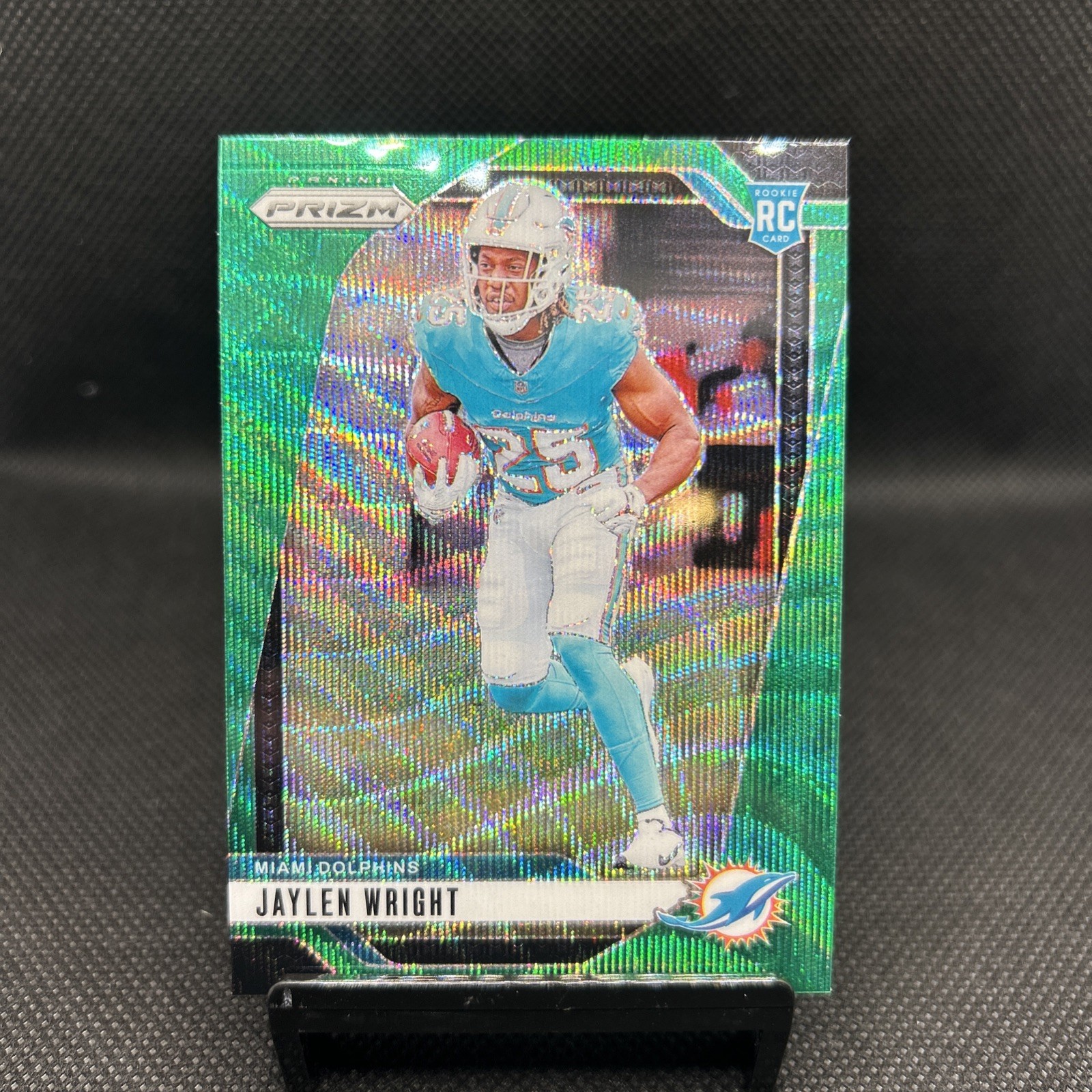 2024 Prizm Jaylen Wright Green Wave Prizm Color Match Dolphins Rookie #348