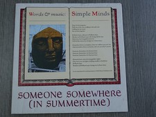 Simple Minds SOMEONE SOMEWHERE (In Summertime) 1982 UK 7"  POSTER P/S PLAYS MINT