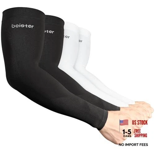 UV Protection Compression Regular Size(20–42 CM) Black + Black + White + White