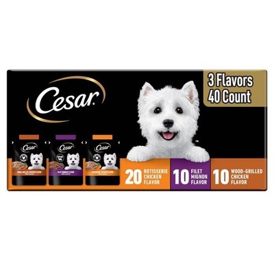 Chicken, Steak and Beef Flavor Variety Pack Wet Dog Food - 70.4oz/40ct