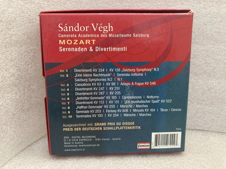 Sandor Vegh - MOZART - Serenaden & Divertimenti - 10 CD's 💿 - Complete Record - Image 2 of 4