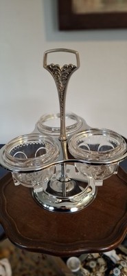 Kromex  W/ Gorgeous, Intricate Manganese Jars (3) Not Orig. Gorgeous