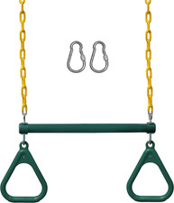 New Backyard Swing Set Monkey Bars Trapeze Swing Green Fast Shipping