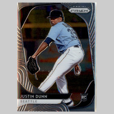 Justin Dunn Rookie #44 2020 Panini Prizm Seattle Mariners Baseball Card MLB. rookie card picture
