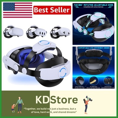 Comfort VR Head Strap for Quest 2/3/3S Well-Fitted Adjustable Helmet Replacement