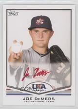 2011 Topps USA Baseball Team Auto Red Ink 83/99 Joe DeMers #USA-A29 Auto 3z8